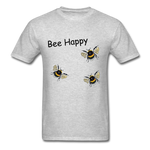 Bee Happy - heather gray