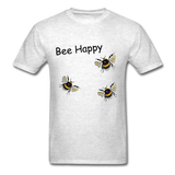 Bee Happy - light heather gray