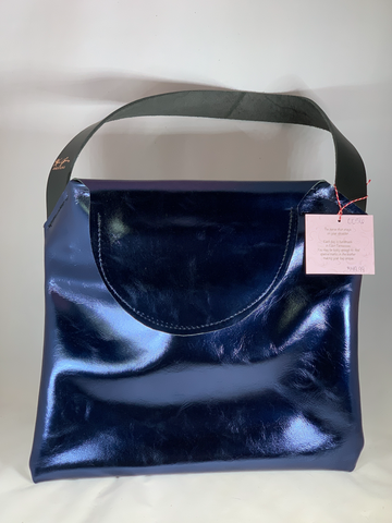 0056 Computer/Tote Bag - Leather Navy  Neccessey Collection