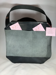 0060 Computer/Tote Bag - Leather Black & Gray Neccessey Collection