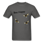 Bee Happy - charcoal