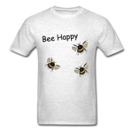 Bee Happy - light heather gray