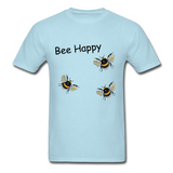 Bee Happy - powder blue