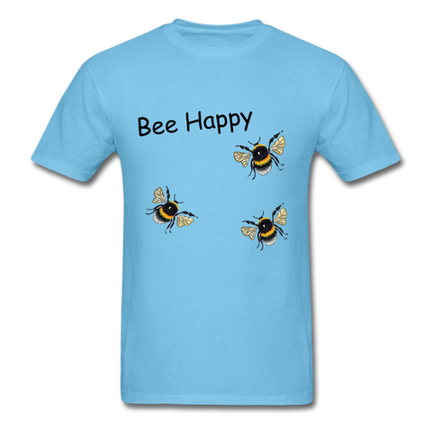 Bee Happy - aquatic blue